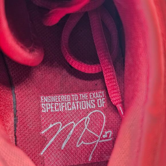 Nike Force Zoom Trout 6 Turf Mens Baseball Shoe Sz 9 AH3374-161 Red and White - Picture 7 of 9